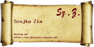 Szojka Zia névjegykártya